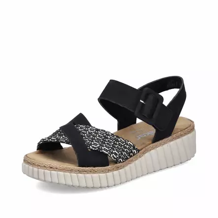 Naisten sandaalit Rieker musta - Naisten sandaalit ja pistokkaat - 6926900 - 1