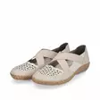 Naisten kävelykengät Rieker beige - Naisten kävelykengät ja loaferit - 4485360 - 5
