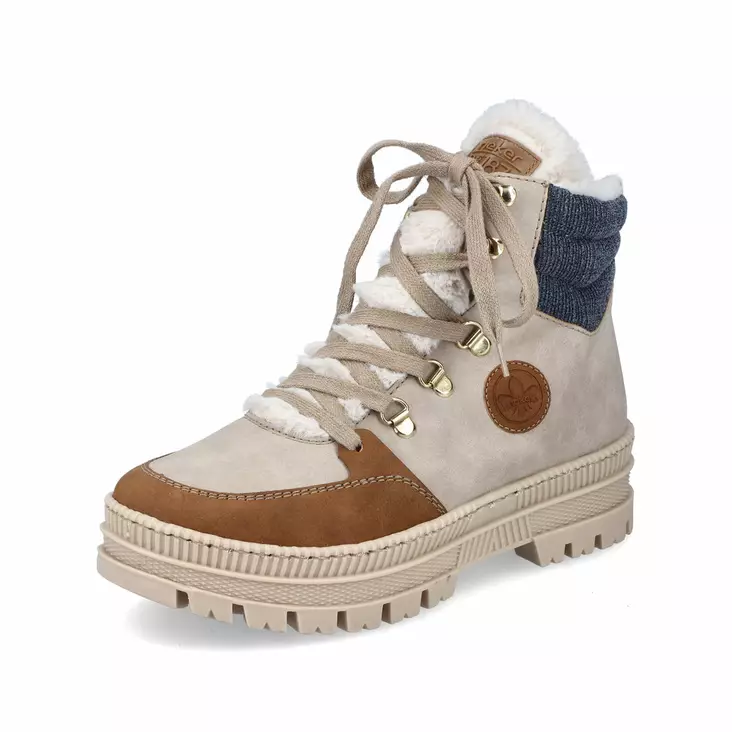 Naisten talvikengät Rieker beige kombi - Naisten talvikengät - Z181060 - 1