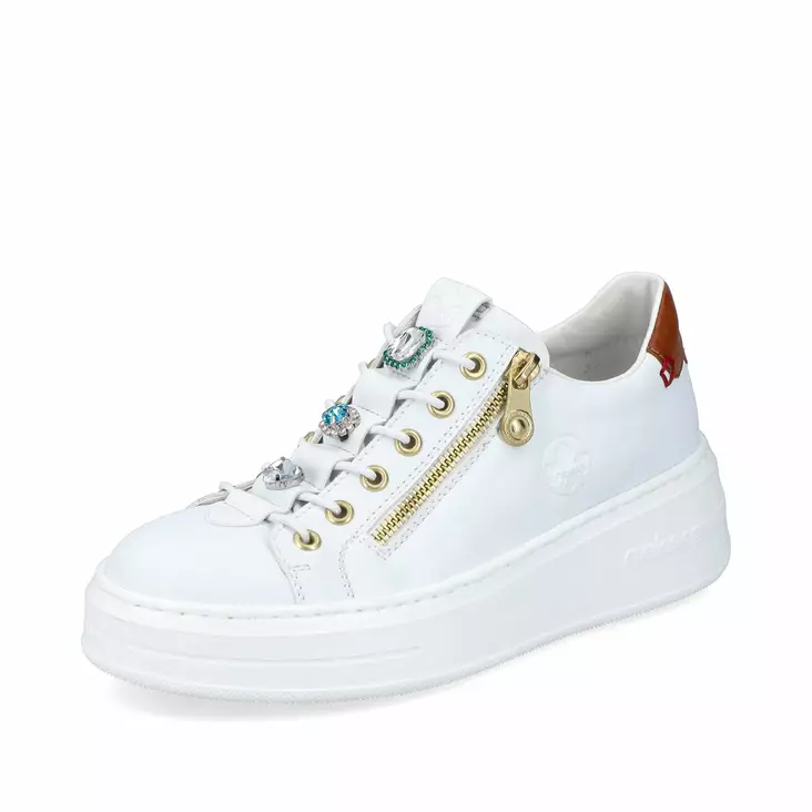 Naisten tennarit Rieker valkoinen - Naisten tennarit ja lenkkarit - N545280 - 1