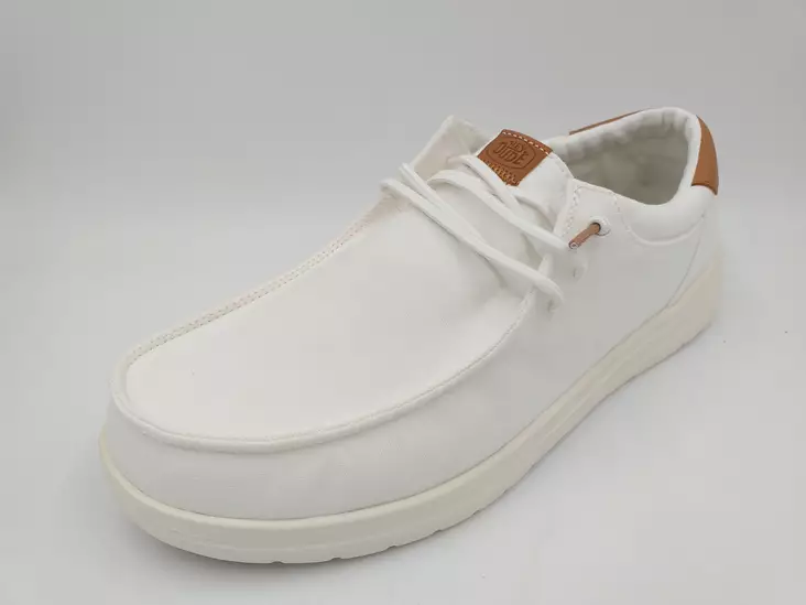Hey Dude PAUL Canvas White - Miesten nilkkurit ja saappaat - 43151100 - 1