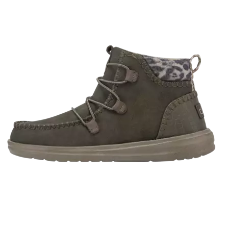 Hey Dude Eloise recycled leather oliivi - Naisten talvikengät - 121898511 - 2