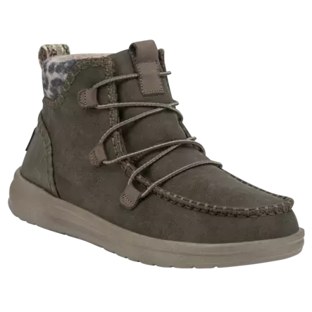 Hey Dude Eloise recycled leather oliivi - Naisten talvikengät - 121898511 - 1