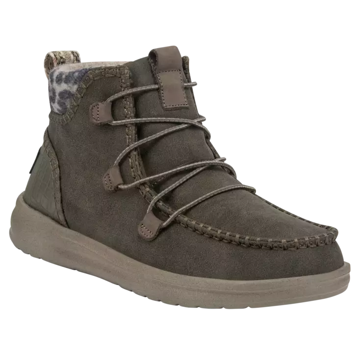 Hey Dude Eloise recycled leather oliivi - Naisten talvikengät - 121898511 - 1