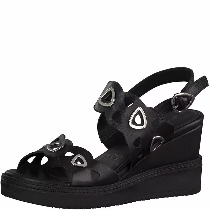 Naisten sandaalit Tamaris musta - Naisten sandaalit ja pistokkaat - 12833126001 - 1