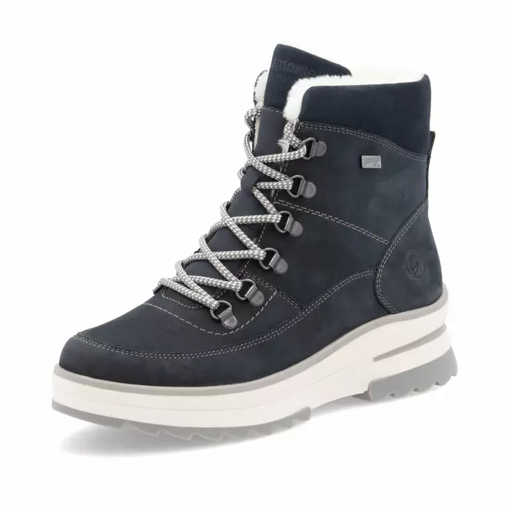 Naisten talvikengät Remonte sininen - Vinterskor för damer - D2B7414 - 1