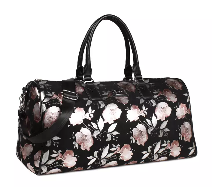 Weekender för damer Migant black flower - ACCESSOARER - MG1486 - 1