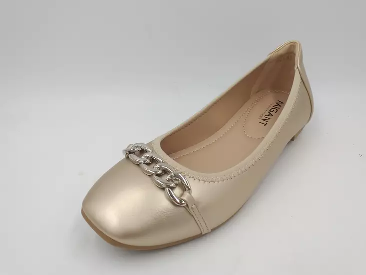 Naisten balleriinat Migant champagne - Ballerinas för damer - A92193C - 1