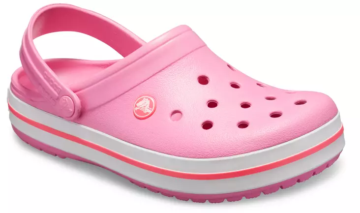 Crocs crocband pink lemonade/white - Naisten CROCSit - 1101662P - 1
