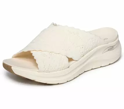 Naisten sandaalit Skechers off white - Naisten sandaalit ja pistokkaat - 164079OW - 1